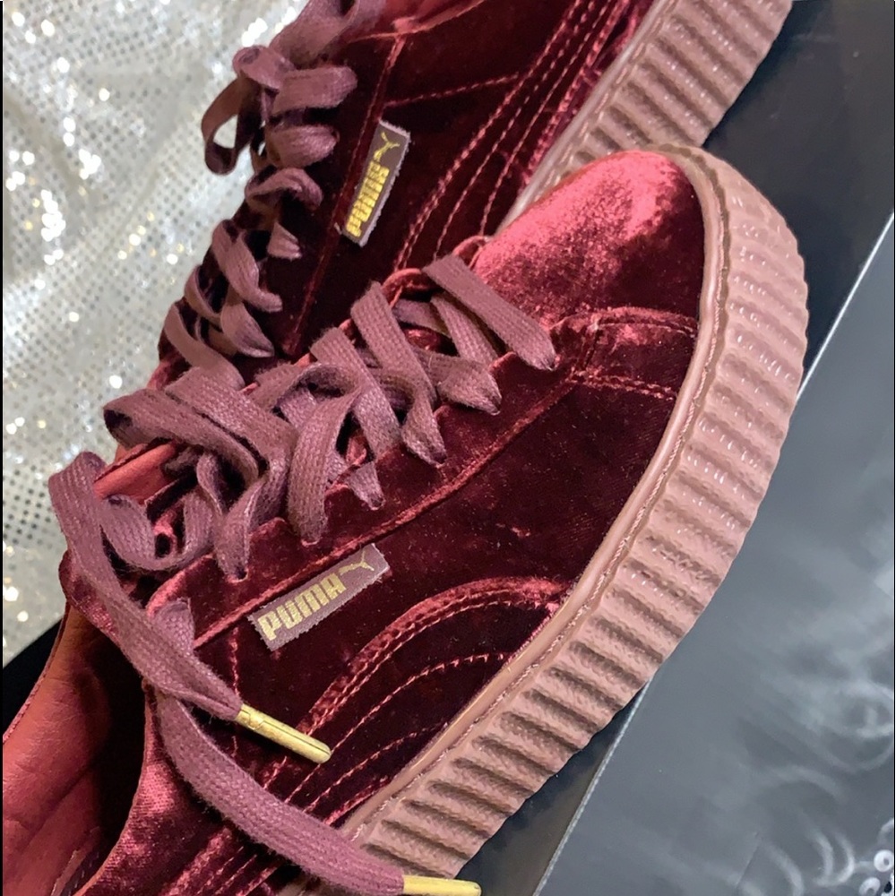 Burgundy Rihanna creepers (PUMA)